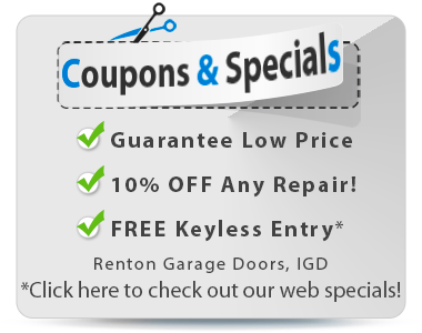 Renton Garage Door Repair Coupons and Specials